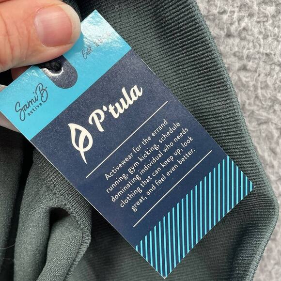 P'TULA Leggings XS Green Seamless High Rise Cropped Athleisure Workout Shaping - Picture 9 of 9